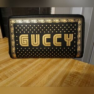 Gucci (Guccy × Sega) Collab Long Zip Wallet NWOT